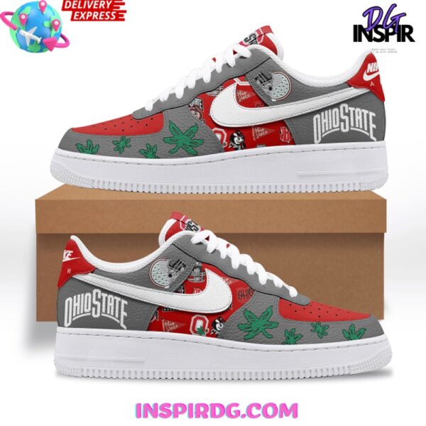 Tubopro Ohio State Buckeyes Air Low-Top Sneakers Shoes For Men And Women - Image 2