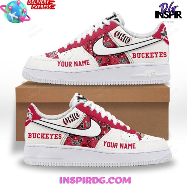 Tubopro Ohio State Buckeyes Air Low-Top Sneakers Shoes For Men And Women - Image 2