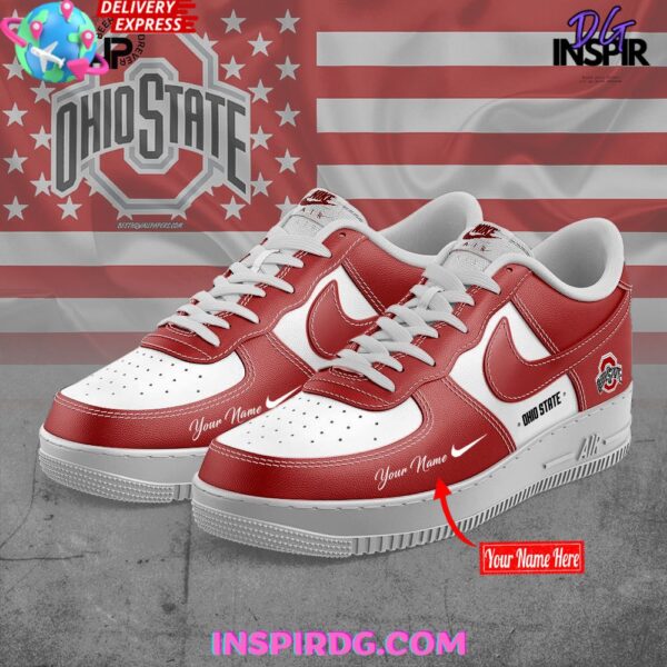Tubopro Ohio State Buckeyes Air Low-Top Sneakers Shoes For Men And Women - Image 2