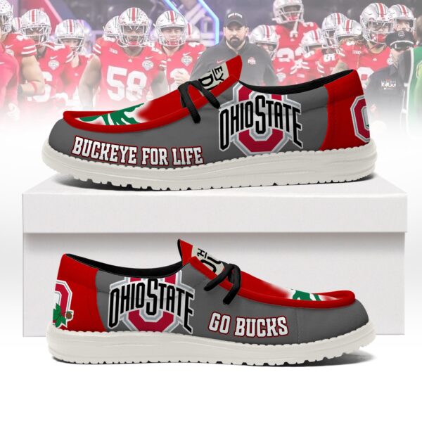 Tubopro Ohio State Buckeyes Personalized Hey Dude Shoes For Men And Women