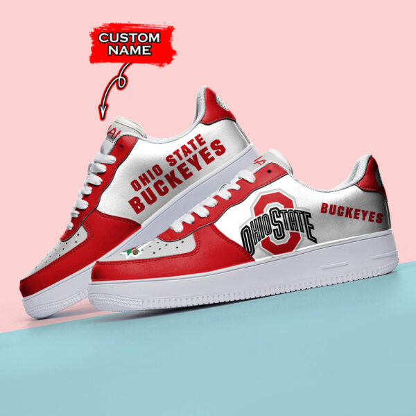 Tubopro Ohio State Buckeyes NCAA Air Low-Top Sneakers Shoes For Men And Women - Image 3
