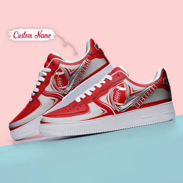 Tubopro Ohio State Buckeyes NCAA Air Low-Top Sneakers Shoes For Men And Women - Image 4