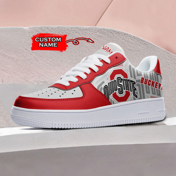 Tubopro Ohio State Buckeyes NCAA Air Low-Top Sneakers Shoes For Men And Women - Image 2
