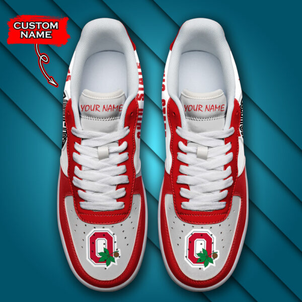 Tubopro Ohio State Buckeyes NCAA Air Low-Top Sneakers Shoes For Men And Women - Image 4