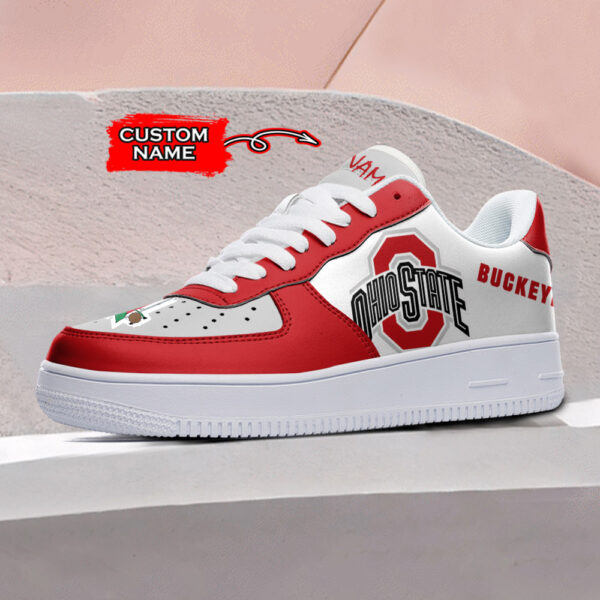 Tubopro Ohio State Buckeyes NCAA Air Low-Top Sneakers Shoes For Men And Women - Image 2