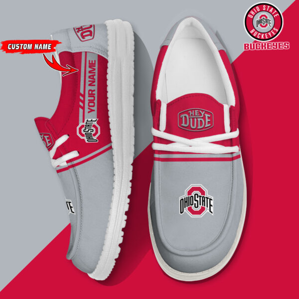 Tubopro Ohio State Buckeyes Personalized Hey Dude Shoes For Men And Women