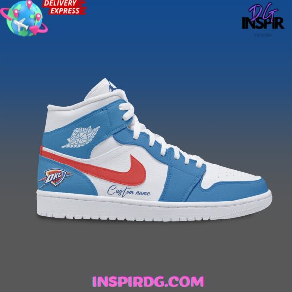 Tubopro Oklahoma City Thunder AJ1 High Sneakers Shoes For Men And Women - Image 2