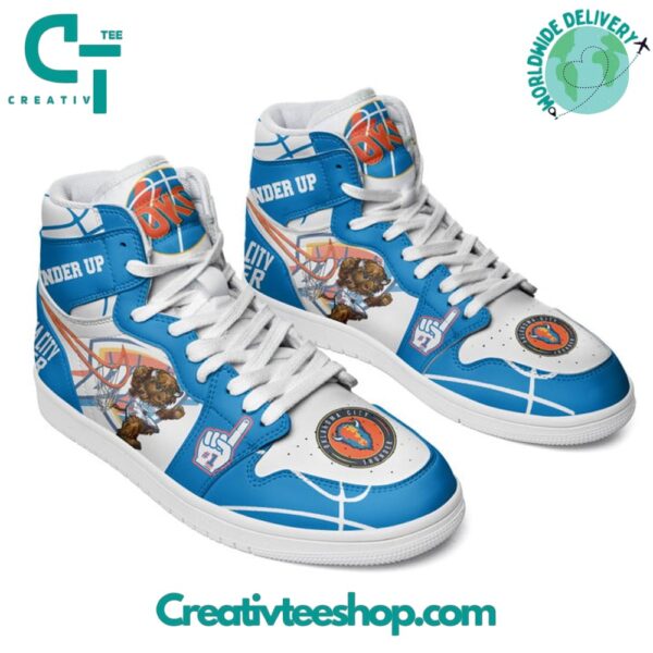 Tubopro Oklahoma City Thunder AJ1 High Sneakers Shoes For Men And Women - Image 3