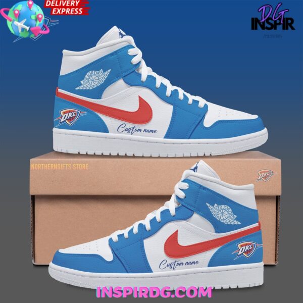 Tubopro Oklahoma City Thunder AJ1 High Sneakers Shoes For Men And Women