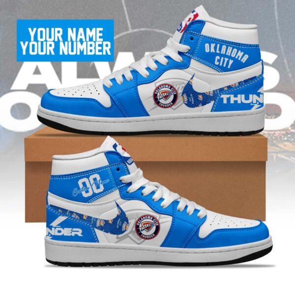Tubopro Oklahoma City Thunder AJ1 High Sneakers Shoes For Men And Women - Image 3