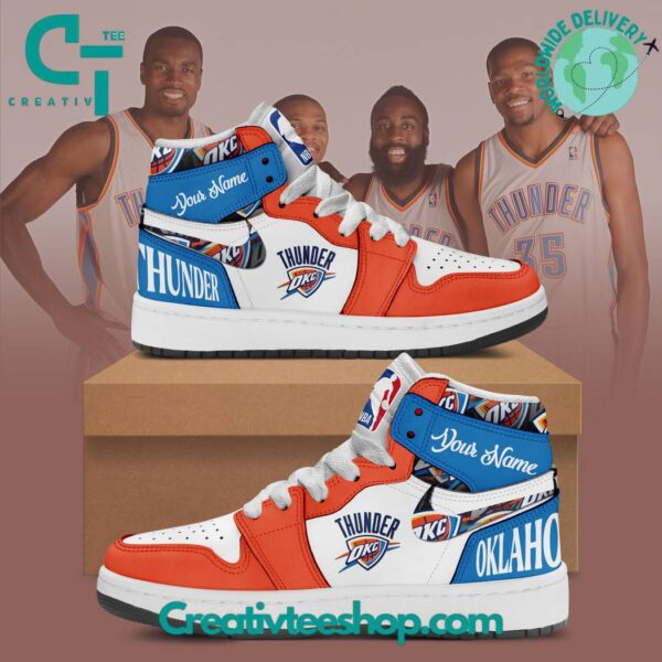 Tubopro Oklahoma City Thunder AJ1 High Sneakers Shoes For Men And Women