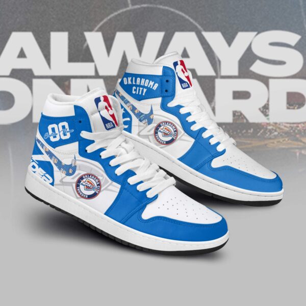 Tubopro Oklahoma City Thunder AJ1 High Sneakers Shoes For Men And Women