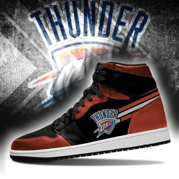 Tubopro Oklahoma City Thunder NBA AJ1 High Sneakers Shoes For Men And Women - Image 3