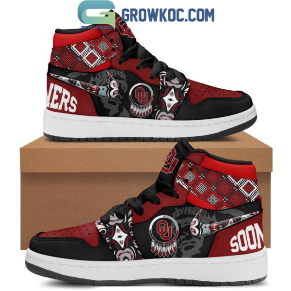 Tubopro Oklahoma Sooners AJ1 High Sneakers Shoes For Men And Women