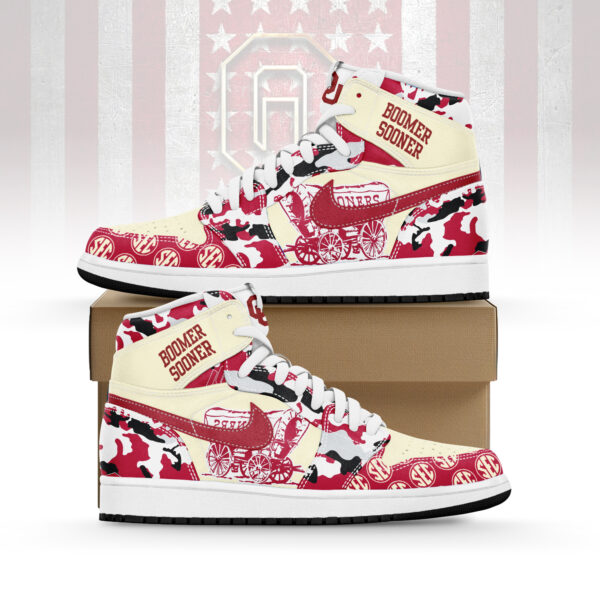 Tubopro Oklahoma Sooners AJ1 High Sneakers Shoes For Men And Women