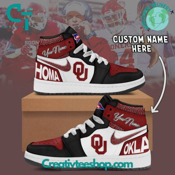 Tubopro Oklahoma Sooners AJ1 High Sneakers Shoes For Men And Women
