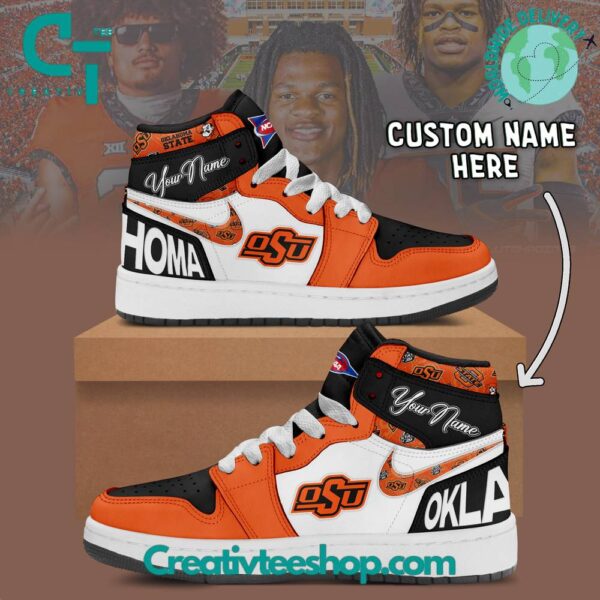 Tubopro Oklahoma State Cowboys AJ1 High Sneakers Shoes For Men And Women