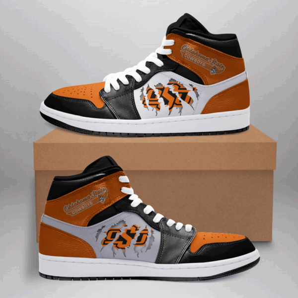 Tubopro Oklahoma State Cowboys AJ1 High Sneakers Shoes For Men And Women