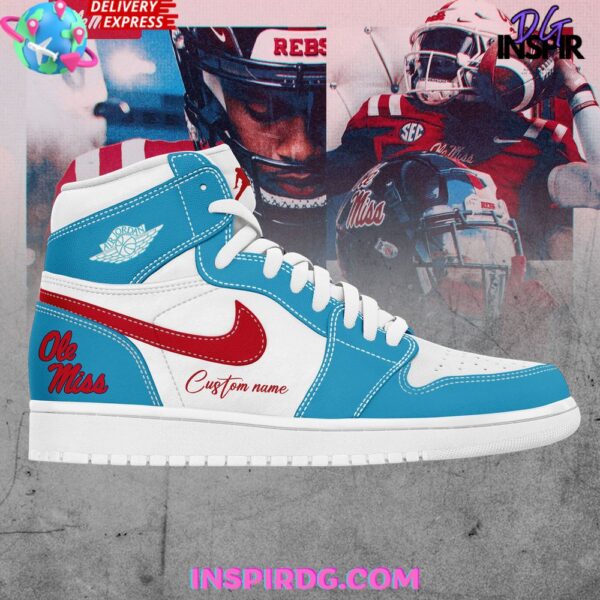 Tubopro Ole Miss Football AJ1 High Sneakers Shoes For Men And Women - Image 2