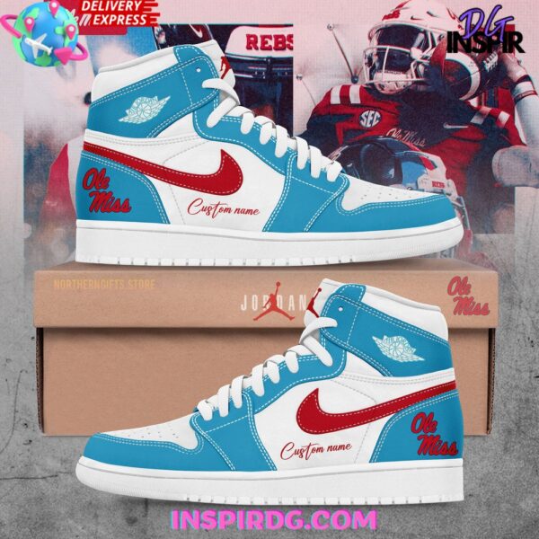 Tubopro Ole Miss Football AJ1 High Sneakers Shoes For Men And Women