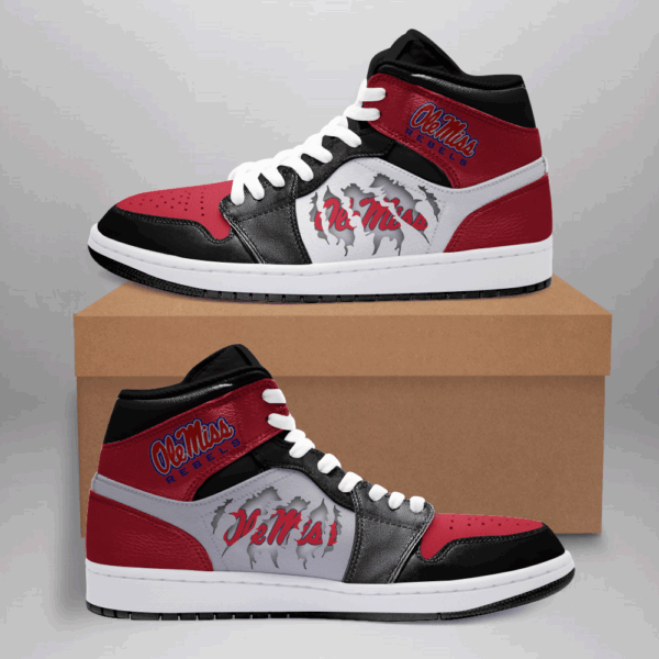 Tubopro Ole Miss Rebels AJ1 High Sneakers Shoes For Men And Women