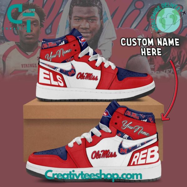 Tubopro Ole Miss Rebels AJ1 High Sneakers Shoes For Men And Women