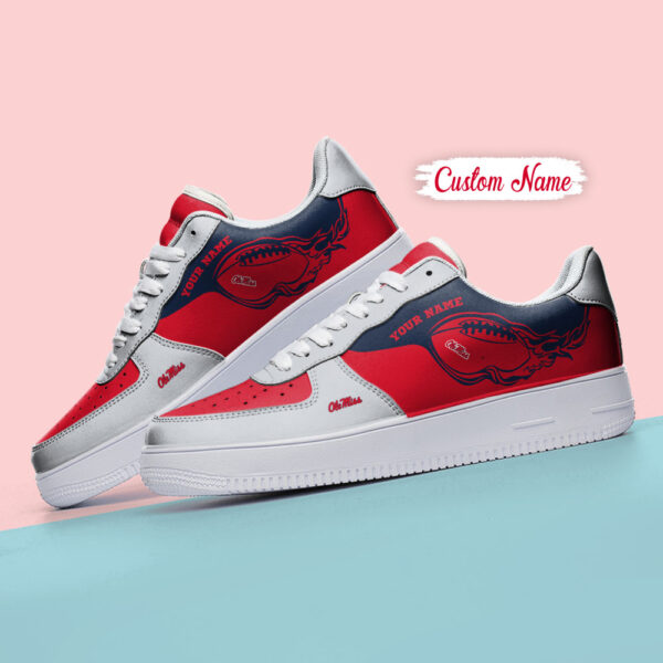 Tubopro Ole Miss Rebels NCAA Air Low-Top Sneakers Shoes For Men And Women - Image 4
