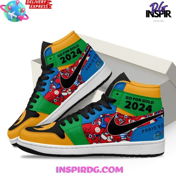 Tubopro Olympic Paris AJ1 High Sneakers Shoes For Men And Women - Image 2