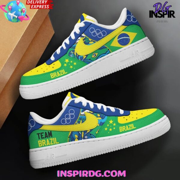 Tubopro Olympic Paris Team Brazil Air Low-Top Sneakers Shoes For Men And Women - Image 2