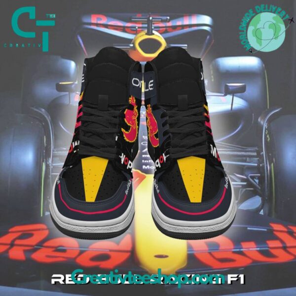 Tubopro Oracle Red Bull AJ1 High Sneakers Shoes For Men And Women - Image 2