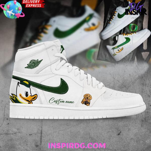 Tubopro Oregon Ducks AJ1 High Sneakers Shoes For Men And Women - Image 2
