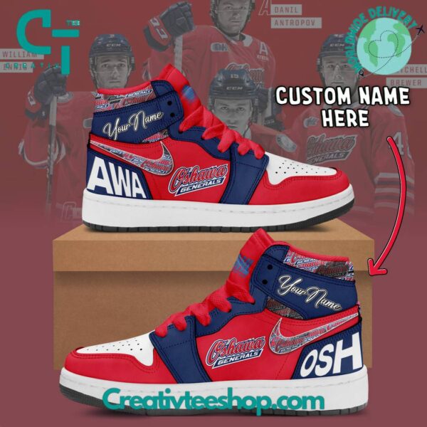 Tubopro Oshawa Generals AJ1 High Sneakers Shoes For Men And Women