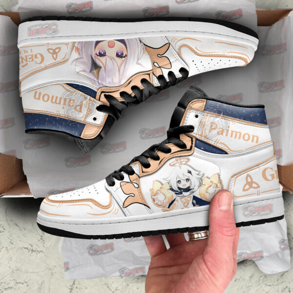 Tubopro Paimon Genshin Impact AJ1 High Sneakers Shoes For Men And Women - Image 2