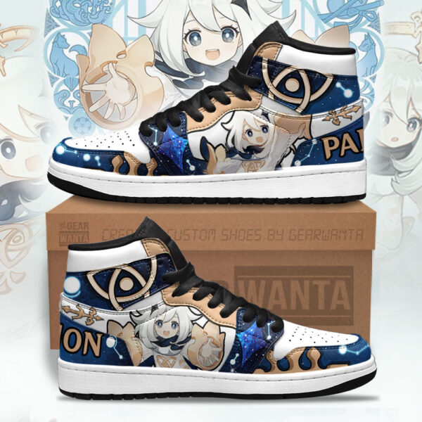 Tubopro Paimon Genshin Impact AJ1 High Sneakers Shoes For Men And Women - Image 2