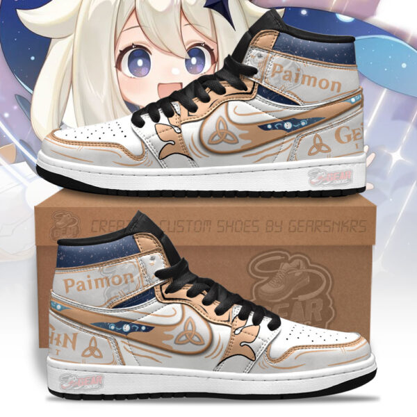 Tubopro Paimon Genshin Impact AJ1 High Sneakers Shoes For Men And Women