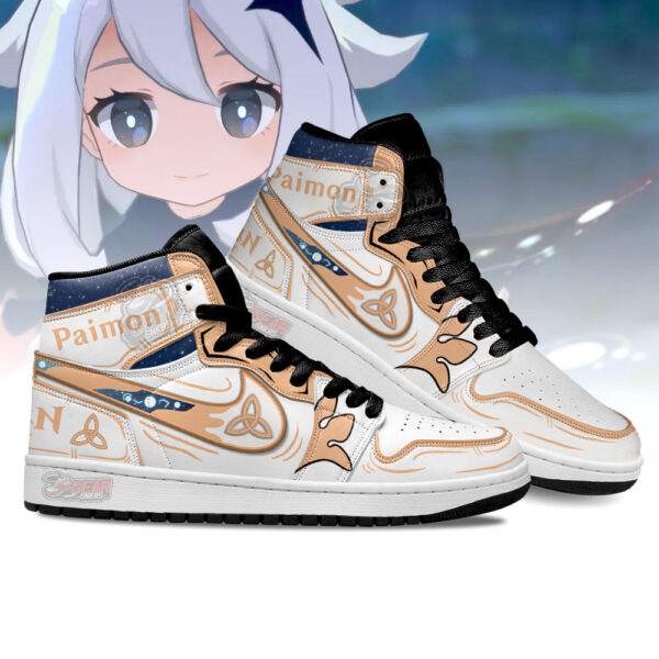 Tubopro Paimon Genshin Impact AJ1 High Sneakers Shoes For Men And Women - Image 3