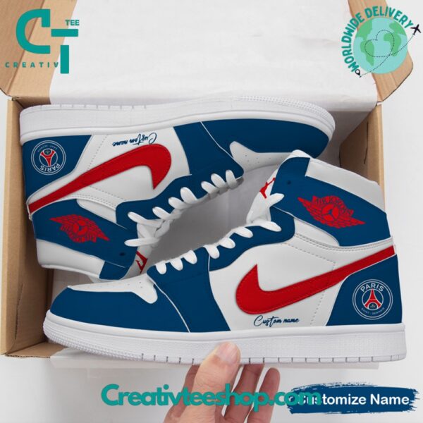 Tubopro Paris Saint Germain AJ1 High Sneakers Shoes For Men And Women - Image 2