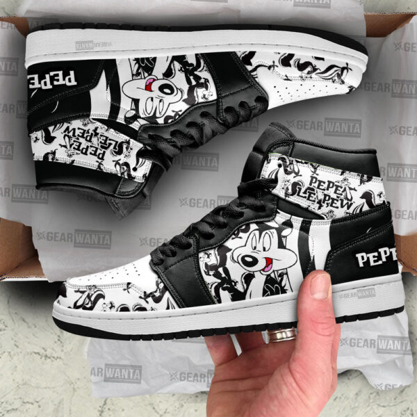Tubopro Pepé Le Pew AJ1 High Sneakers Shoes For Men And Women - Image 2