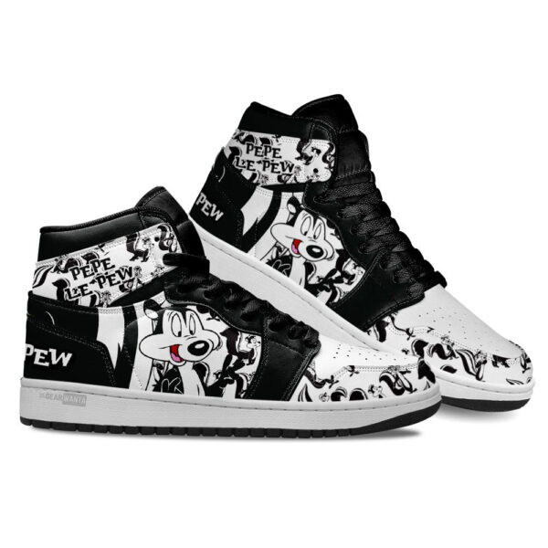 Tubopro Pepé Le Pew AJ1 High Sneakers Shoes For Men And Women - Image 3