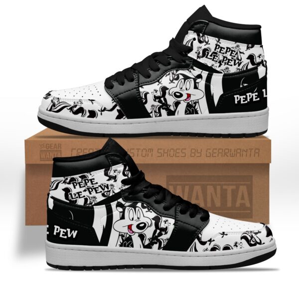 Tubopro Pepé Le Pew AJ1 High Sneakers Shoes For Men And Women