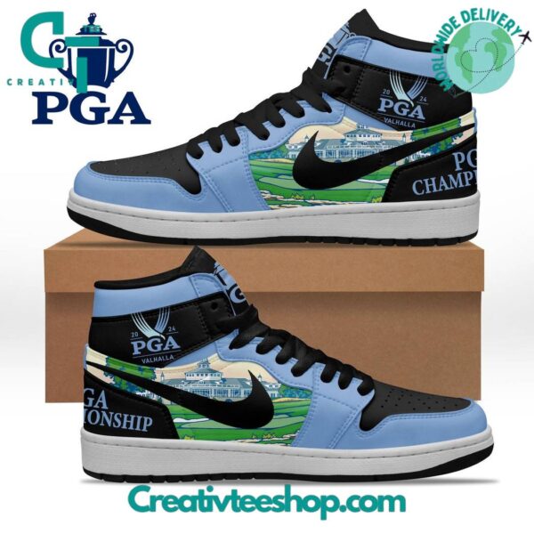 Tubopro PGA Valhalla Championship 2024 Blue AJ1 High Sneakers Shoes For Men And Women