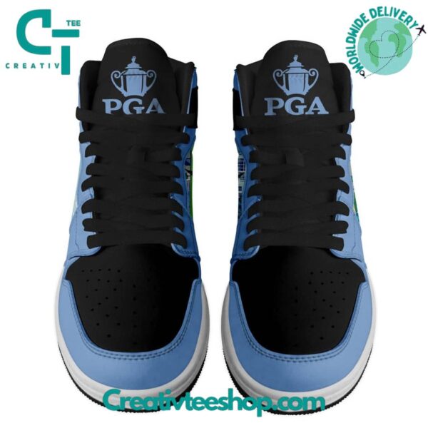 Tubopro PGA Valhalla Championship 2024 Blue AJ1 High Sneakers Shoes For Men And Women - Image 2