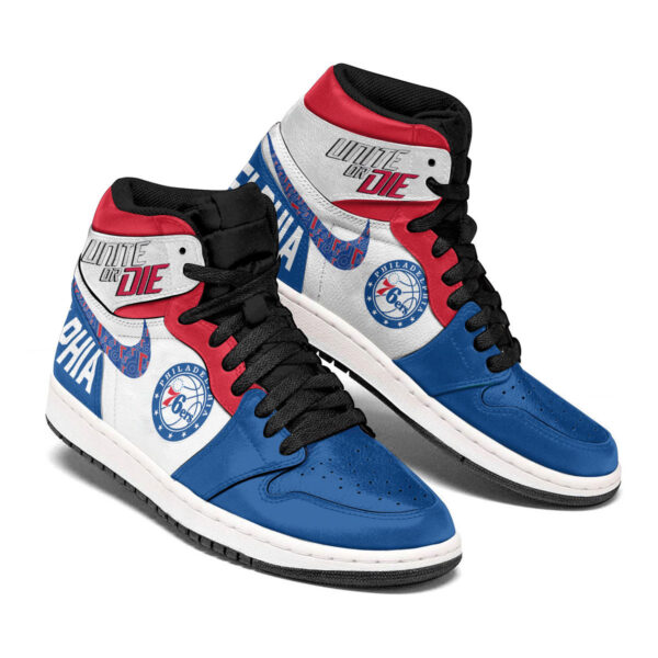 Tubopro Philadelphia 76ers AJ1 High Sneakers Shoes For Men And Women - Image 2