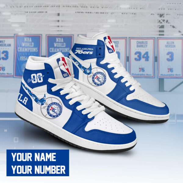 Tubopro Philadelphia 76ers AJ1 High Sneakers Shoes For Men And Women