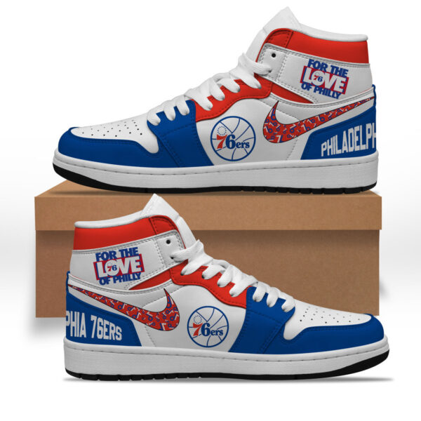 Tubopro Philadelphia 76ers AJ1 High Sneakers Shoes For Men And Women