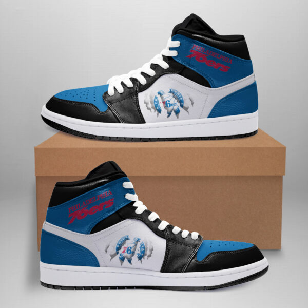 Tubopro Philadelphia 76ers AJ1 High Sneakers Shoes For Men And Women
