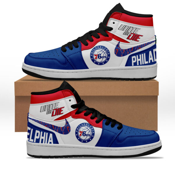 Tubopro Philadelphia 76ers AJ1 High Sneakers Shoes For Men And Women