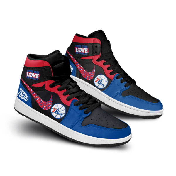 Tubopro Philadelphia 76ers AJ1 High Sneakers Shoes For Men And Women