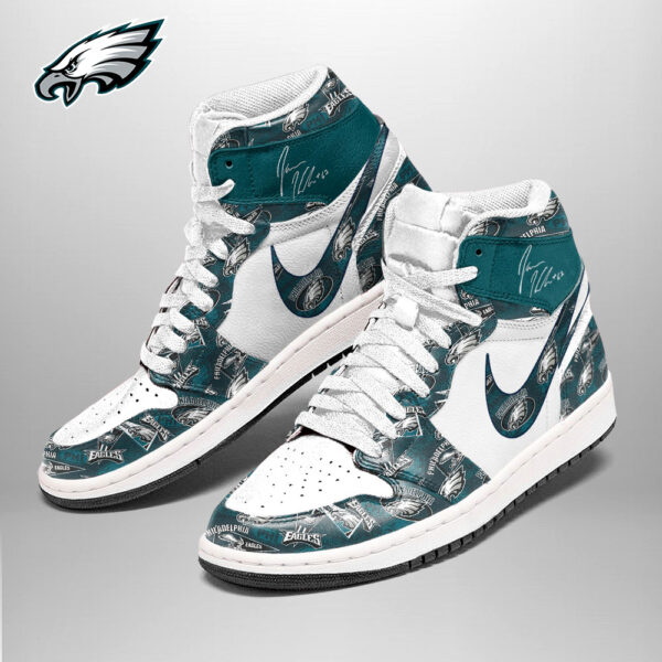 Tubopro Philadelphia Eagles AJ1 High Sneakers Shoes For Men And Women - Image 2