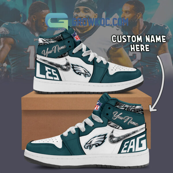Tubopro Philadelphia Eagles AJ1 High Sneakers Shoes For Men And Women